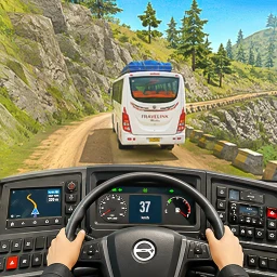 US Highway Bus drive 3D Game 아이콘
