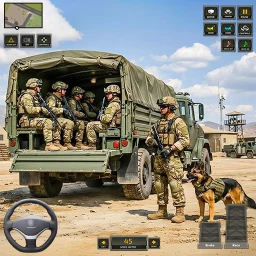 Military Truck Cargo Game 3d 아이콘